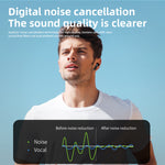 BX-T7 TWS bluetooth 5.4 Earphone Smart Touch Screen Earphone 13mm Large Moving Coil Call Noise Cancelling 30H Battery Life IPX5 Waterproof Touch Control In-ear Sports Headphones