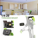 Huepar TPD05A Adjustable Tripod for Laser Level Camera 19.7-Inch Lightweight Aluminum Stand with 3-Way Pan Head 1/4"-20 Mount