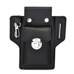 6.9-inch Mobile Phone Bag Men's Multifunctional Anti-theft Waterproof Waist Bag Hang Keys Belted Phone Pouch