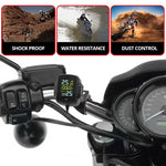Motorcycle TPMS Tire Pressure Monitoring System QC3.0 Fast Charging USB Output Real Time Temperature Alarm IP67 Waterproof Anti Theft External Sensors Long Battery Life