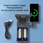 IPRee 18650 Solar Battery Charger Dual Slot USB LCD For 5V 1200mA 14500 16340 26650 Rechargeable Batteries Intelligent Fast Charging