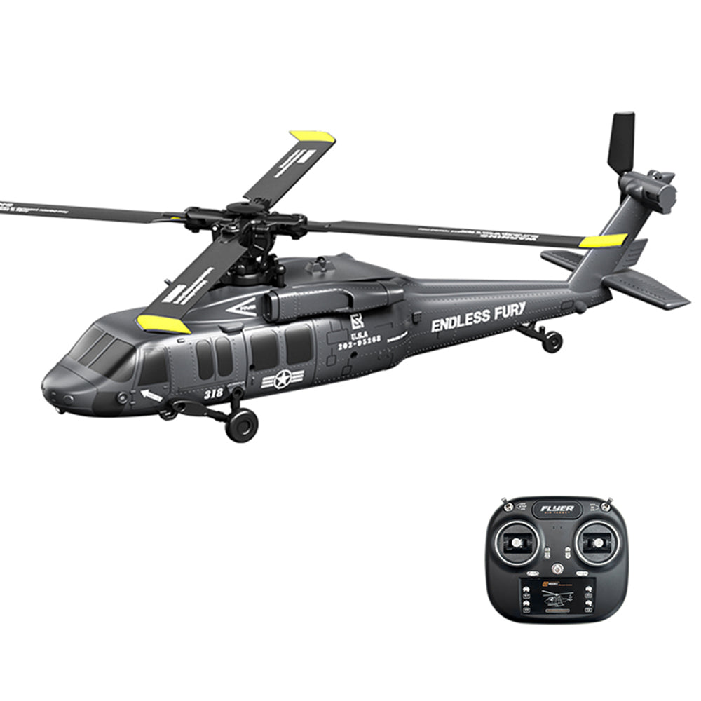 LinkMejor U9901 2.4G 6CH 6-Axis Gyro Brushless Motor Optical Flow Positioning Barometric Altitude Simulation Aerobatic RC Helicopter RTF
