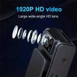 HD 1080P Sport Camera WIFI with Night Vision Infrared Lights 130 Degree Rotating Lens Motion Activated Long Lasting Rechargeable Battery Built-in Microphone Portable Security Recording Device Outdoor