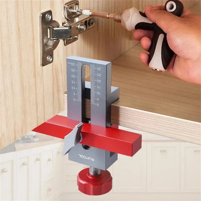 LinkMejor Cabinet Door Mounting Jig Aluminum Alloy Installation Positioner Cabinet Hardware Jig For Framed Frameless Cabinets 0-40mm Thickness