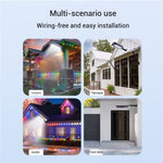 LinkMejor Motion Sensor Solar Wall Light with 15M LinkMejor String Lights Remote Control Outdoor LinkMejor Security Lamp Waterproof Garden Decor