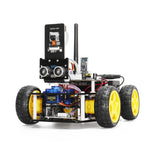 LinkMejor ESP32 CAM Automation Smart Robot Car Kit Ultrasonic Obstacle Avoidance Face Recognition for Arduino IDE Keil5 Programming