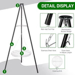 Xmund Outdoor Picnic Campfire Tripod Grill Adjustable Height Barbecue Grill Grille Stainless Steel Outdoor Camping BBQ Tripod Hanger