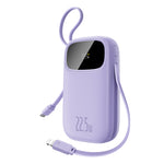 Baseus PPQD3-1022D 22.5W 73Wh 20000mAh Power Bank with Dual Integrated Cables LED Digital Display External Battery Power Supply with 2 Inputs & 4 Outputs Fast Charging for iPhone 16 16 Pro 15 14 13 Pro Max for Huawei Pura X for Xiaomi 15pro