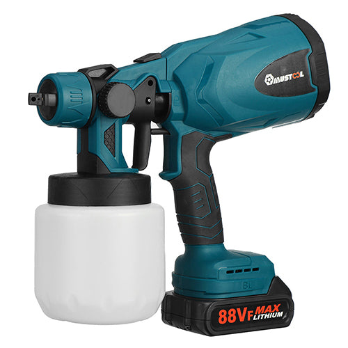 LinkMejor 1300W 25000RPM Cordless Paint Sprayer Spray Guns with Nozzles 800ML Pot