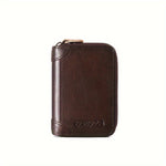 Ekphero RFID Blocking Genuine Leather Men's Card Holder, Vintage Cowhide Leather Large Capacity Multi-card Slot Short Credit Card Bag, Driver's License Leather Card Case,Money Clips Mini Bag for Men