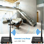 Wireless Audio Adapter with 2.4GHz Technology 50M Range RCA 3.5mm Connectivity Low Delay Clear Sound Type-C Power Dual Volume Adjustment Plug and Play
