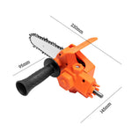 4 Inch Portable Conversion Head Kits Electric Drill to Electric Chain Saw Adapter Attachment Woodworking Pruning Tools for Garden