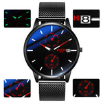LinkMejor Men Simple Luxury Fashion Quartz Watch Luminous Waterproof Watch Stainless Steel Mesh Strap Sport Watch Fashion Wrist Watches