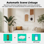 Tuya Zigbe Rain Sensor Tuya Smart IP65 Outdoor Waterproof Rain Detection Water Leak Sensor Real Time APP Monitoring Alert