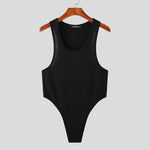 LinkMejor Men Tank Top Fashion Simple Solid Color Jumpsuit Vest Male Tanks Sleeveless Summer Streetwear S-5XL
