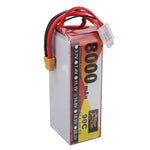 LinkMejor 14.8V 8000mAh 90C 4S LiPo Battery XT60 Plug for RC Drone