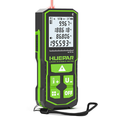 Huepar S60/S100/S120 Laser Distance Measuring Meters Tool with Angle Sensor Rechargeable Digital Green Beam 60M 100M 120M Laser Rangefinder