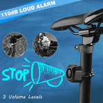 LinkMejor 110dB Bicycle Anti-theft Alarm Lock Wireless Control 70m Range 180 Days Standby USB Rechargeable Waterproof Vibration Alarm for Electric Scooter Bicycle Motorcycle Security Device