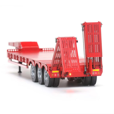 LinkMejor OH32N02 DIY KIT 1/32 RC Car Flatbed Semi Ramp Trailers Unassembled White Color Mini Truck Vehicles Models Toys