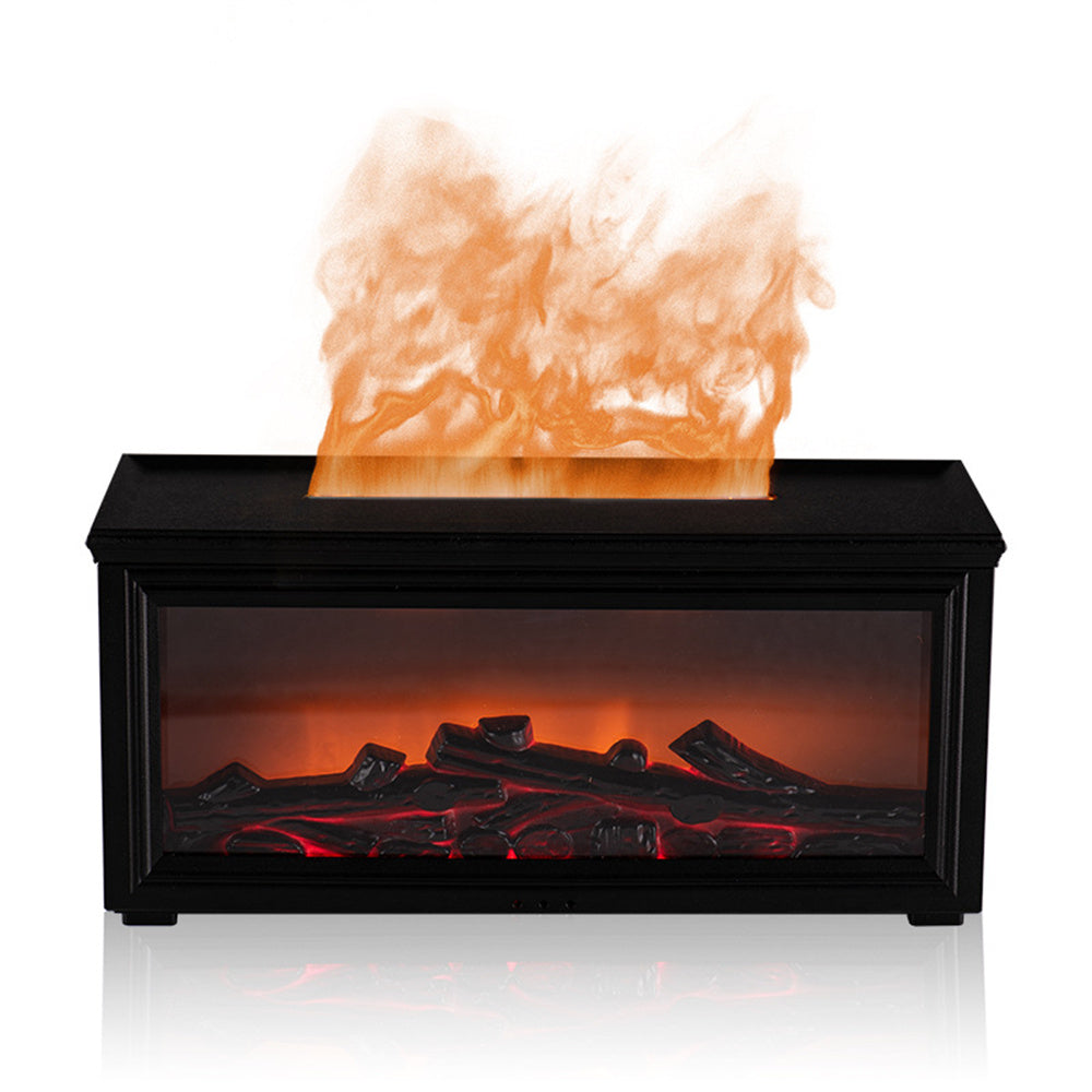 Tevorex Fireplace Aromatherapy Machine 3D Simulation Flame Ambient Light Small Household Wood Grain Air Humidifier Fireplace