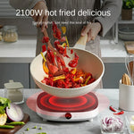 2100W Electric Induction Cooker 9 Gear Heating Timing Waterproof Stir-Fry Cooking Plate Intelligent HotPot Stove Cooktop Cooking Machine