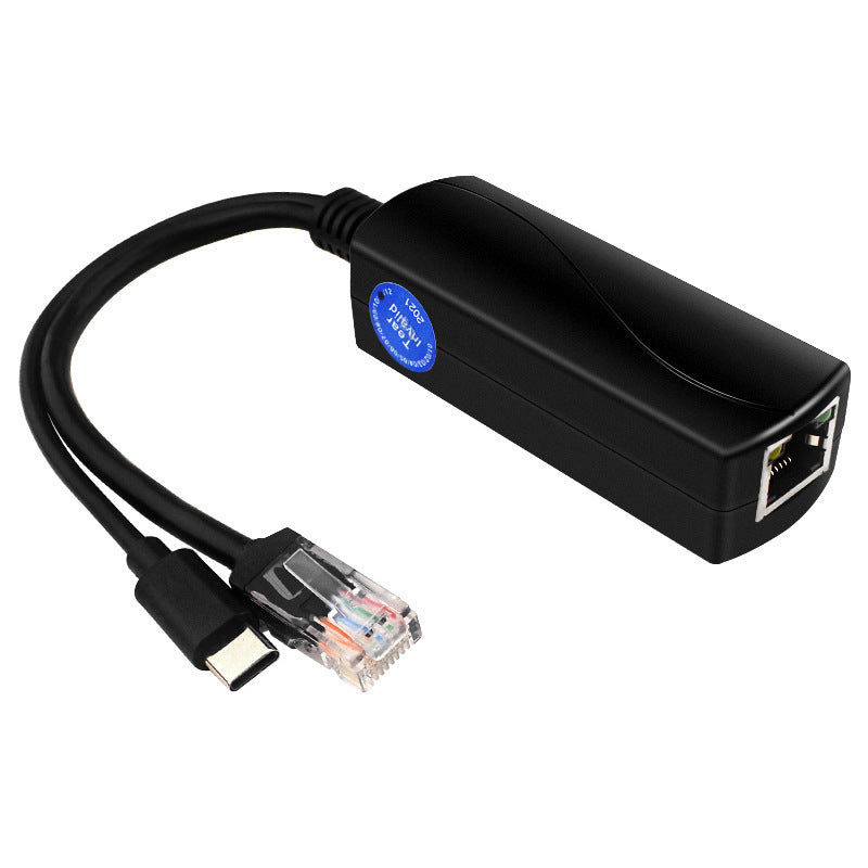 Raspberry Pi 5th Generation PoE Splitter Gigabit Network PoE Power Switch 5V 4A Type-C Power Over Ethernet Adapter