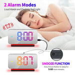 Large Screen Electronic LED Mirror Clock Colorful RGB Display Colorful Night Light Radio Projection Clock Led Electronic Clock Desktop Alarm Clock