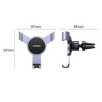 LinkMejor LP493 Car Air Vent Gravity Mount Stand with Universal Rotary Ball Aluminum Alloy Clamp Support for 4.7-7.2 inch Mobile Phones