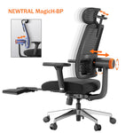 Newtral MagicH-BP Ergonomic Chair with Footrest - Home Office Desk Chair with Auto-Following Lumbar Support, 4D Armrest, Seat Depth & Height Adjustable, 96°-136° Reclines
