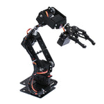 6DOF Robot Mechanical Arm Clamp Claw Kit Industrial Manipulator Metal Gear 180 Degree Rotation Aluminum Frame Educational Robotics Teaching
