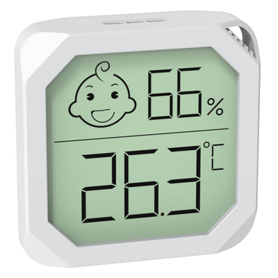 Mini Temperature and Humidity Meter Accurate Readings Comfort Indicators Versatile Placement -20-60℃ 20-99% Humidity Black White Options