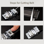 120cm Fashionable Business Casual Men's Belt Auto Metal Buckle PU Leather Adjustable Pants Waistband for Male