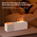 Tevorex 7-Color Flame Effect Diffuser with 360° Rotating Projection, Remote Control Plug-In Air Humidifier for Home & Office