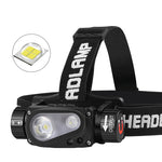 200B-2 XHP50 LED Headlamp Motion Sensor Headlight Flashlight 18650/21700 USB Rechargeable Head Lamp Torch 10 Lighting Mode Work Light