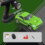 LinkMejor 4301 RTR 1/43 2.4G 4WD AMG GTR Drift RC Car Built In Gyro Alloy Body Shell LED Light On-Road Full Proportional Desktop Remote Control Racing Vehicles Models Toys