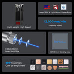 [EU/US/UK Direct] LONGER Ray5 miniS 5.5W Laser Engraver 130x140mm Work Area 0.04mm Ultra Fine Spot 12000mm/min Speed WiFi App Control Lightburn Support for Wood Metal Acrylic