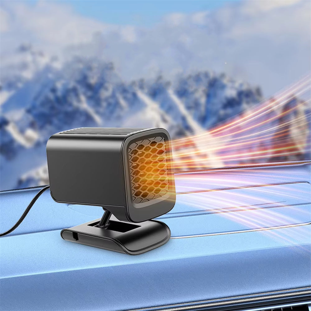 12/24V Car Electric Heater Fan 120W Windscreen Defroster Demister 360 Rotating Heater Fan Combo Defogging Defrosting Heating Fan