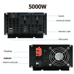 LinkMejor Solar Power Inverter Modified Sine Wave 600W-5000W 12V / 24V EU Plug for Outdoor Work Camping Trip