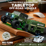 LinkMejor E88 E89 RTR 1/64 2.G RWD Mini RC Car with Suitcase Off-Road Climbing Truck LED Light Two Speed Full Scale Desktop Large Foot Remote Control Vehicles Models Boys Gifts Toys