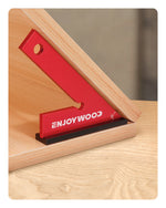 LinkMejor Aluminum Alloy Miter Square with Base 45 Degree Right Angle Ruler Miter Angle Corner Ruler Woodworking Measuring Tools