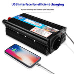 1000W Car Power Inverter 12V to 220V Converter DC to AC Inverter EU Plug Efficient Heat Dissipation for Outdoor Home Car