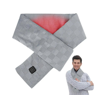 LinkMejor Outdoor Warm Electric Heating Scarf Heating Pads 3 Gear Heating USB Heater Thermal Shawl Neck Brace Warm Bib For Women Men