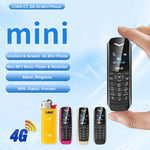 LinkMejor J60 4G GSM 0.66-Inch OLED Display Nano SIM Card 600mAh Big Button SOS Emergency Call Lightweight Mini Mobile Phone