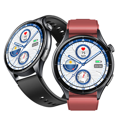 ET458 1.56-inch AMOLED Display ECG Micro-physical Examination Flashlight NFC bluetooth Call Heart Rate Blood Pressure Blood Oxygen Monitor Sleep Monitoring Breathing Training Fatigue Detection Metope Function Multi-sport Modes IP68 Waterproof Smart Watch
