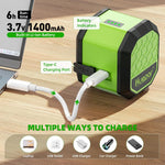Huepar FC011G Green Laser Level Cross Line Laser100ft Range Self Leveling Accurate Rechargeable Li-ion Battery Type-C Charging IP54