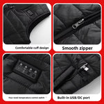 LinkMejor 26 Zones Electric Heated Vest for Women Men USB Charging Intelligent Constant Temperature Lightweight Warm  Sleeveless Heating Clothing