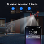 LinkMejor C90 4MP Solar WIFI IP Camera HD Video Night Full Color AI Motion Detect Two-Way Talk 100% Wireless with 1.6W Solar Panel Eseecloud App