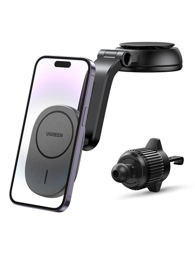 LinkMejor Magnetic Cordless Car Phone Holder Charger Air Vent Suction Cup Navigation Bracket