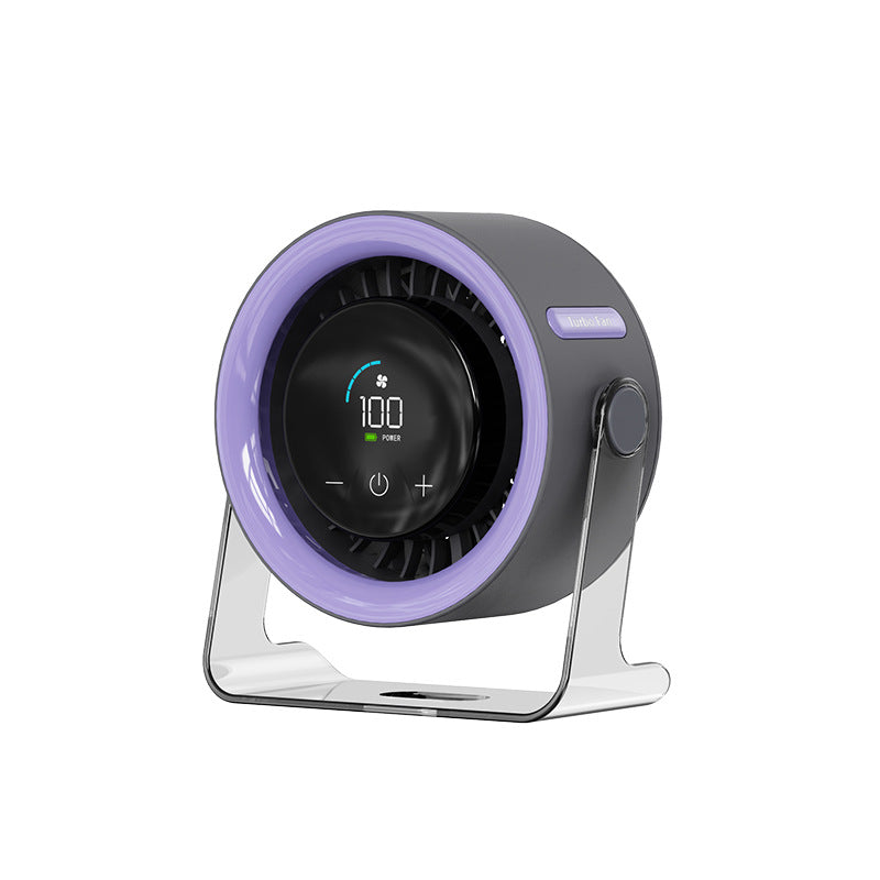 Portable Turbo Fan with Digital Display 100-Speed Mini Air Circulator for Wall Mount & Desktop Use, Quiet and Powerful