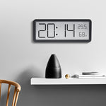 LinkMejor Screen Digital Wall Clock Time Temperature Humidity Time Display Electronic Clock Desktop Digital Clock Battery Powered